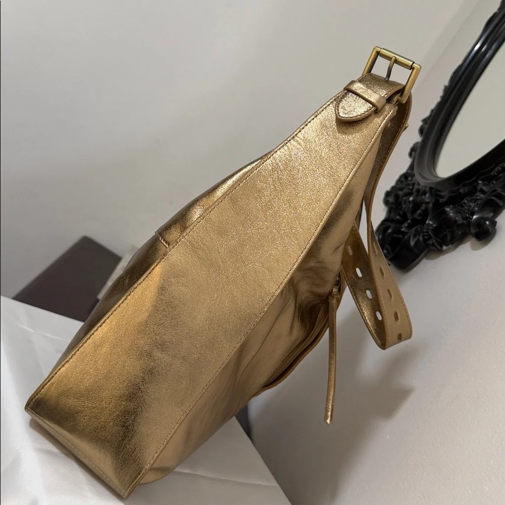 HOBO Gold Metallic Shoulder Bag